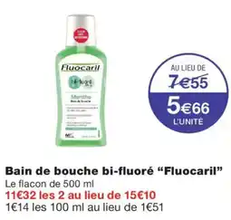 Monoprix Fluocaril Bain de bouche bi-fluoré offre