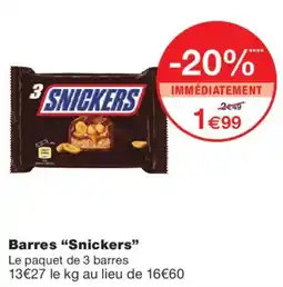 Monoprix SNICKERS Barres offre