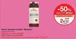 Monoprix Rummo Sauce tomates basilic offre