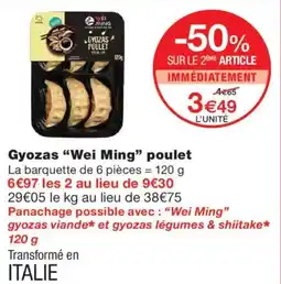 Monoprix WEI MING Gyozas poulet offre