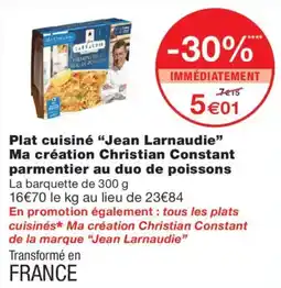 Monoprix Jean Larnaudie Plat cuisiné offre