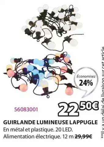 JYSK Guirlande lumineuse lappugle offre