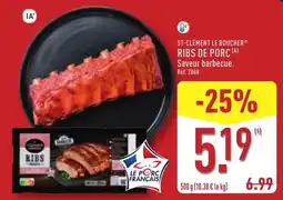 ALDI ST-CLÉMENT LE BOUCHER RIBS DE PORC offre