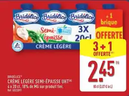 ALDI Bridelice Crème légère semi-épaisse UHT offre