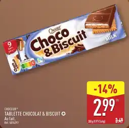 ALDI CHOEUR TABLETTE CHOCOLAT & BISCUIT offre