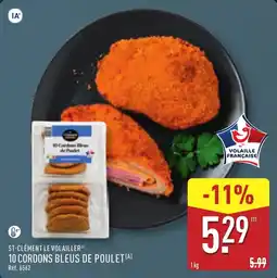 ALDI ST-CLÉMENT LE VOLAILLER 10 CORDONS BLEUS DE POULET offre