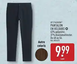 ALDI UP 2 FASHION PANTALON EN VELOURS offre