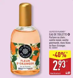 ALDI LES PETITS PLAISIRS EAU DE TOILETTE offre