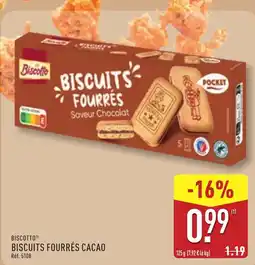 ALDI Biscotto Biscuits fourrés cacao offre