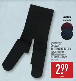 ALDI UP 2 FASHION COLLANT THERMIQUE 80 DEN offre