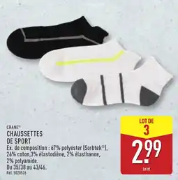 ALDI CRANE CHAUSSETTES DE SPORT offre