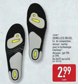 ALDI CRANE SEMELLES EN GEL offre