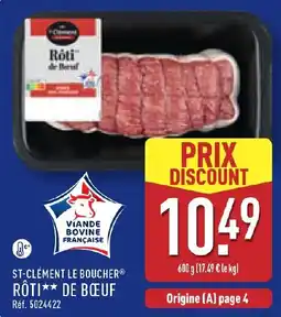 ALDI ST-CLÉMENT LE BOUCHER RÔTI DE BŒUF offre