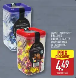 ALDI GOURMET FINEST CUISINE PRALINES CROUSTILLANTES offre