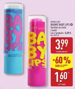 ALDI MAYBELLINE BAUME BABY LIPS offre