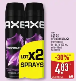 ALDI AXE Déodorants offre