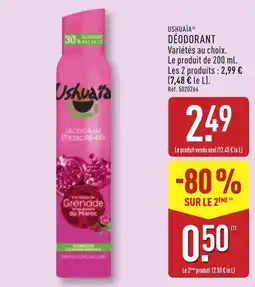 ALDI USHUAÏA DÉODORANT offre