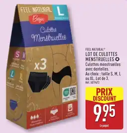 ALDI FEEL NATURAL Culottes menstruelles offre