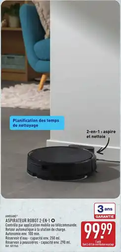 ALDI Ambiano aspirateur robot 2-en-1 offre