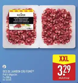 ALDI KLÜMPER DÉS DE JAMBON CRU FUMÉ offre
