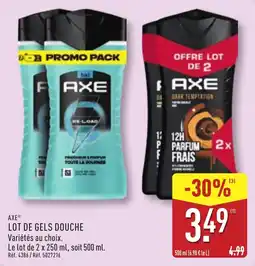 ALDI AXE LOT DE GELS DOUCHE offre