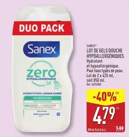 ALDI Sanex LOT DE GELS DOUCHE offre
