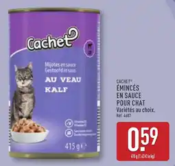 ALDI Cachet Émincés en sauce pour chat offre