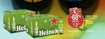 Géant Casino Heineken bière blonde 5% vol. offre