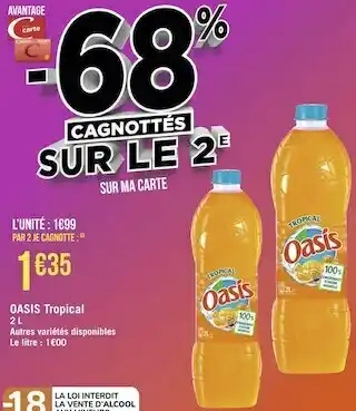 Géant Casino Oasis oasis tropical offre