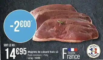 Géant Casino Magrets de canard frais x3 offre