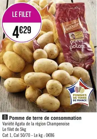 Géant Casino Pomme de terre de consommation offre