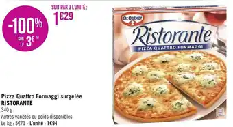 Géant Casino Ristorante pizza quattro formaggi surgelée offre