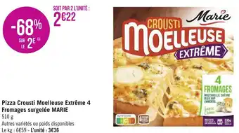 Marie pizza crousti moelleuse extrême 4 fromages surgelée