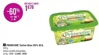Géant Casino Primevere tartine doux 55% m.g. offre