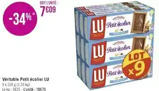 Géant Casino Lu véritable petit écolier offre