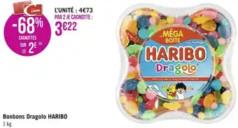 Géant Casino Haribo bonbons dragolo offre