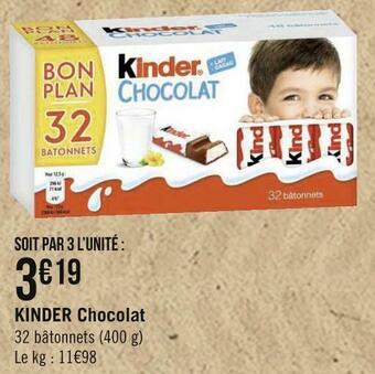 Géant Casino Kinder chocolat offre