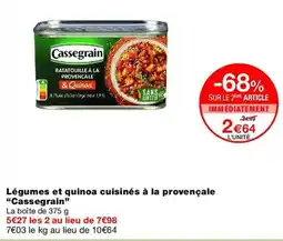 Monop' Cassegrain Légumes et quinoa cuisinés à la provençale offre