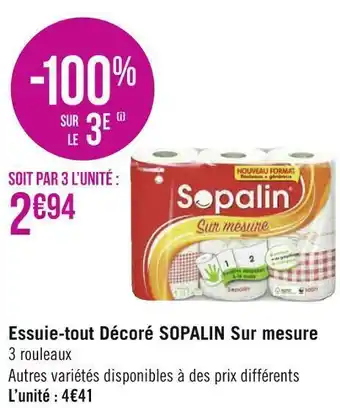 Géant Casino Sopalin essuie-tout décoré sur mesure offre