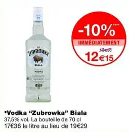 Monop' Zubrowka Vodka offre