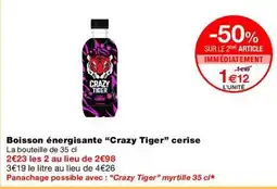 Monop' Crazy Tiger Boisson énergisante offre