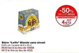Monop' Leffe Bière Blonde sans alcool offre