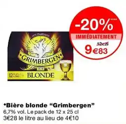 Monop' Grimbergen Bière blonde offre