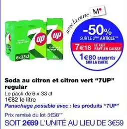 Monop' 7UP Soda au citron et citron vert offre