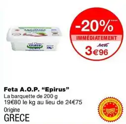 Monop' EPIROS Feta A.O.P. offre