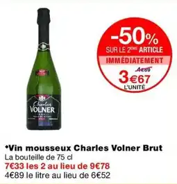 Monop' Charles Volner Vin mousseux Brut offre