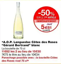 Monop' Gérard Bertrand blanc offre