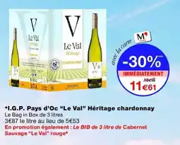 Monop' Le Val Héritage chardonnay offre