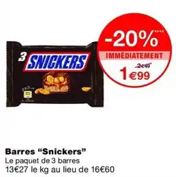 Monop' SNICKERS Barres offre
