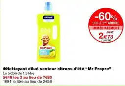 Monop' Mr Propre Nettoyant dilué senteur citrons d'été offre